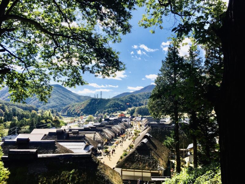 大内宿「見晴台」からの景観