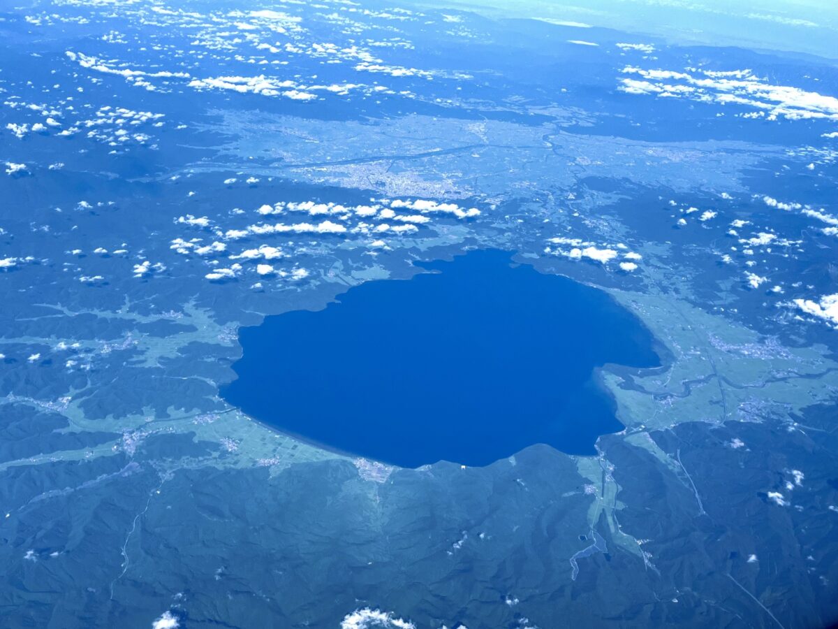 猪苗代湖（鸟瞰图）