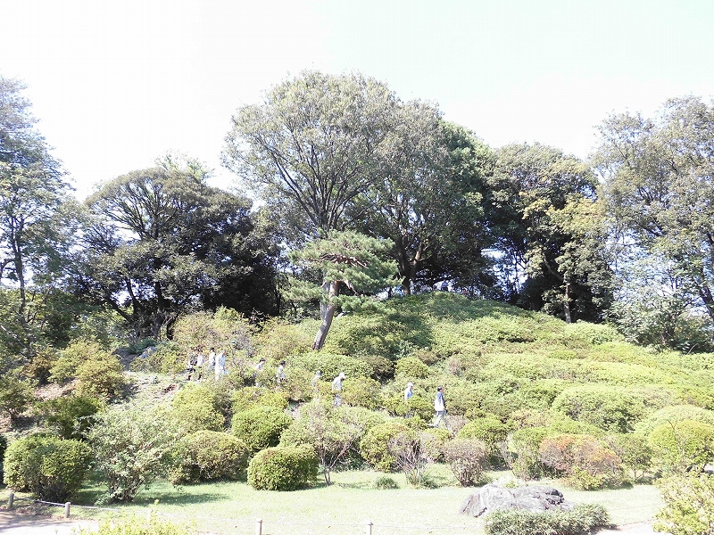 六義園の築山