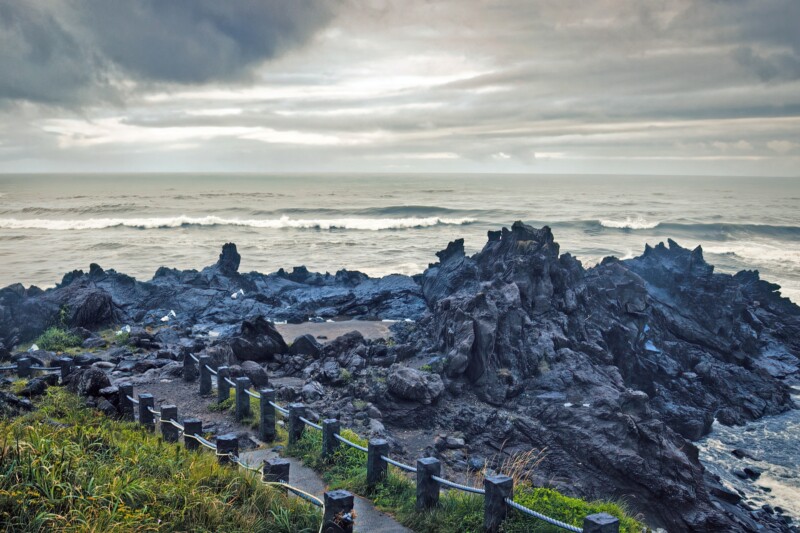 Distant view of 16 Rakan Rocks