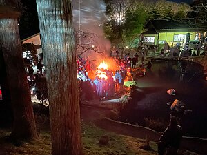黒石寺蘇民祭の「柴燈」