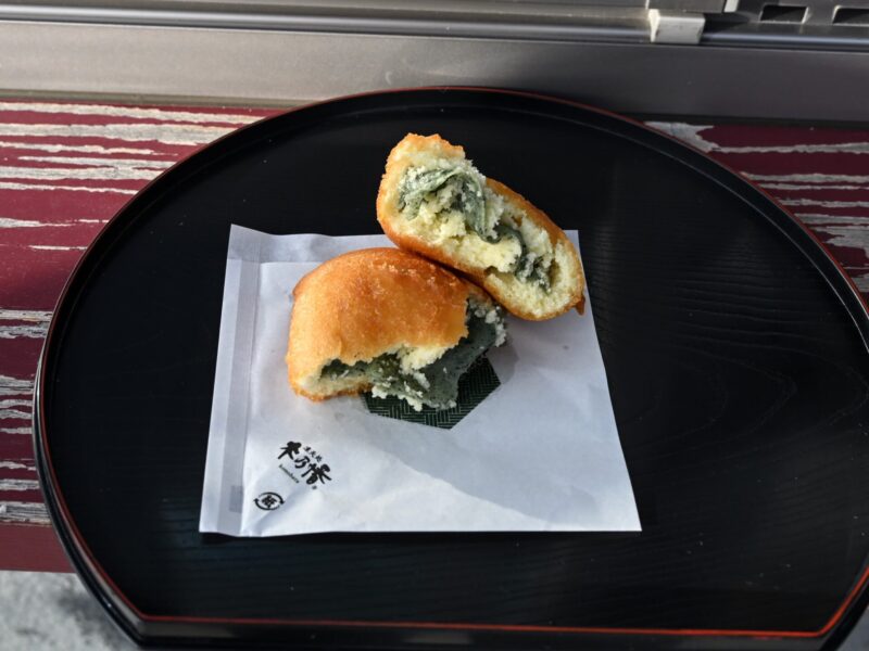 冷冻天妇罗馅(艾蒿麻糬)