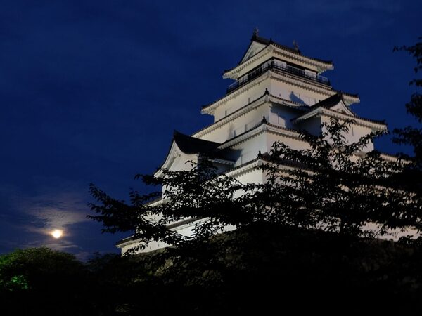 Tsuruga Castle at night