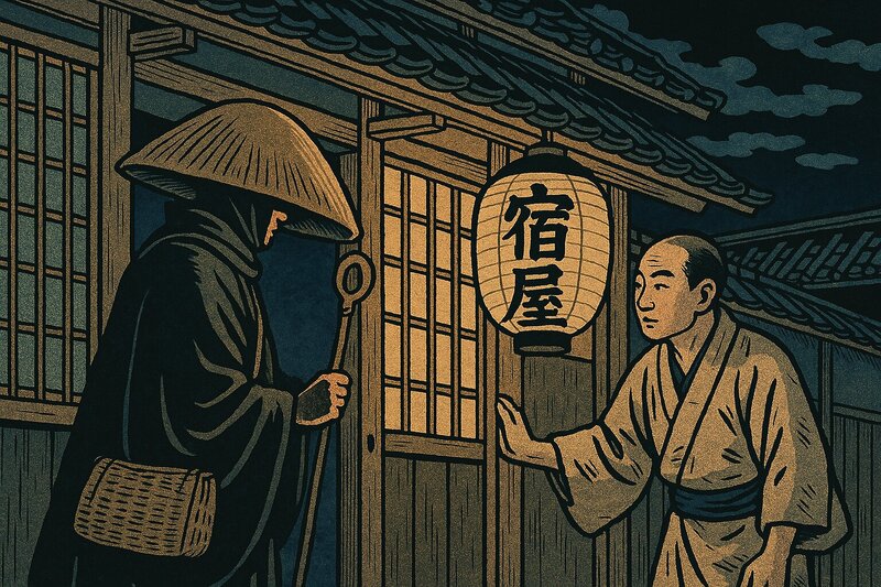 Illustration of the accommodation where Hachirotaro stayed