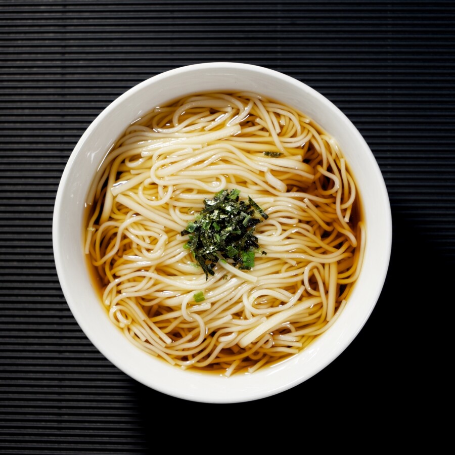 Nouilles chaudes Shiroishi (d'en haut)