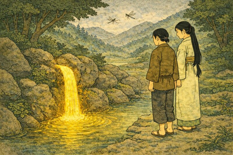 丹布里富翁和他的妻子发现了一处清酒泉。