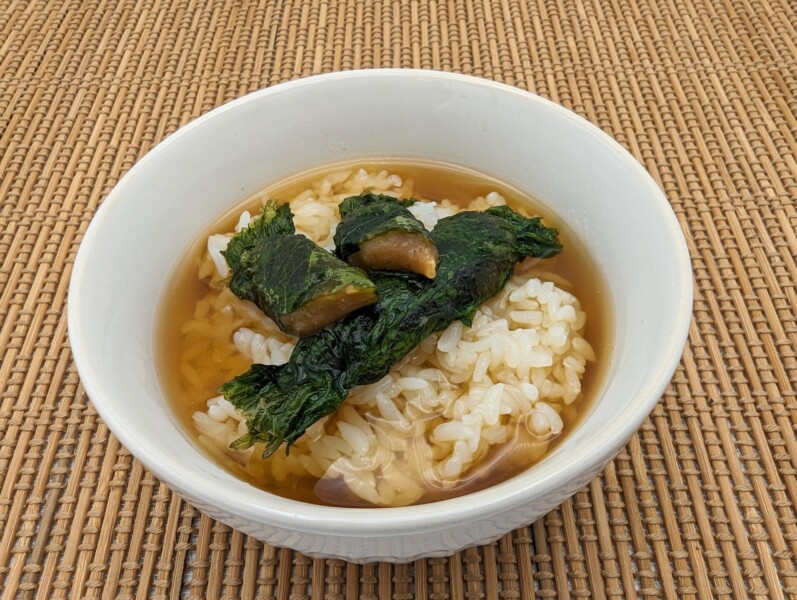 ほうじ茶漬けとしそ巻き