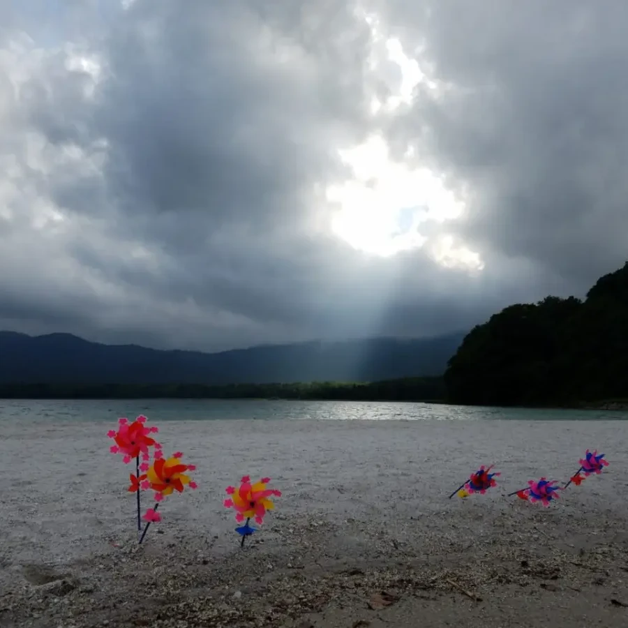 Le lac Usoriyama au mont Osore