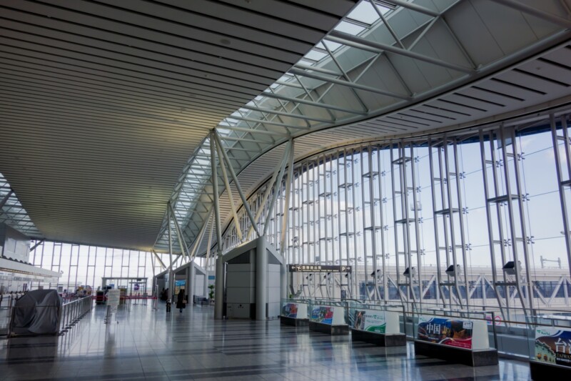 Dentro del aeropuerto de Sendai