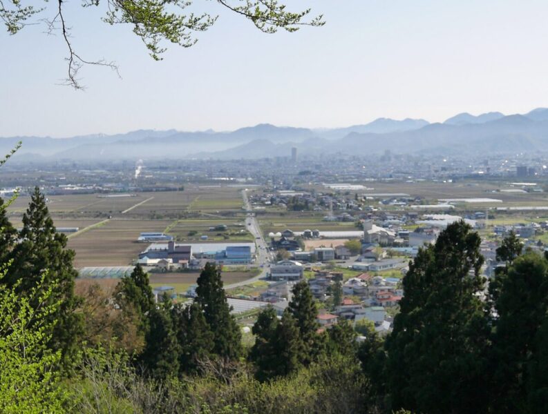 View of the city of Yamagata from the Hasedo Castle ruins