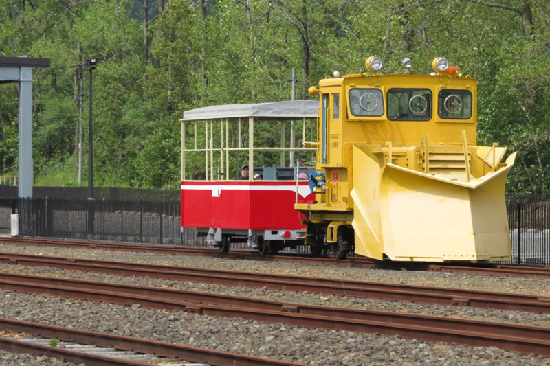 A sightseeing trolley being towed by a Russell-spec motor car TMC200 type.