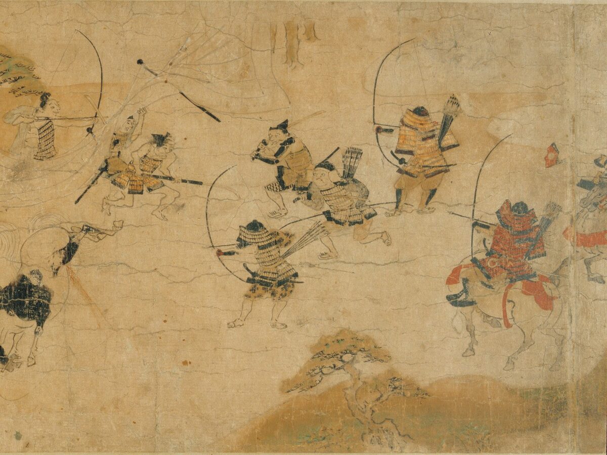 菖蒲川之变，《前九年战争卷轴》（东京国立博物馆藏）来源：维基百科