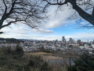 虚空蔵堂からみる仙台市街