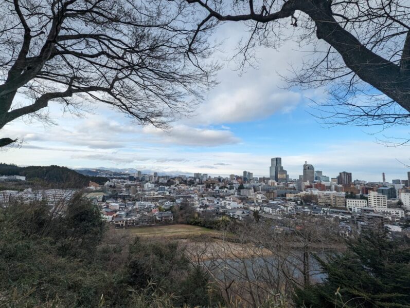 虚空蔵堂からみる仙台市街