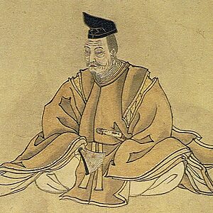 Tiré du « Portrait des Trois Rois » appartenant au temple Hakuoin, temple Motsuji : Fujiwara no Kiyohira (Source : Wikipédia)