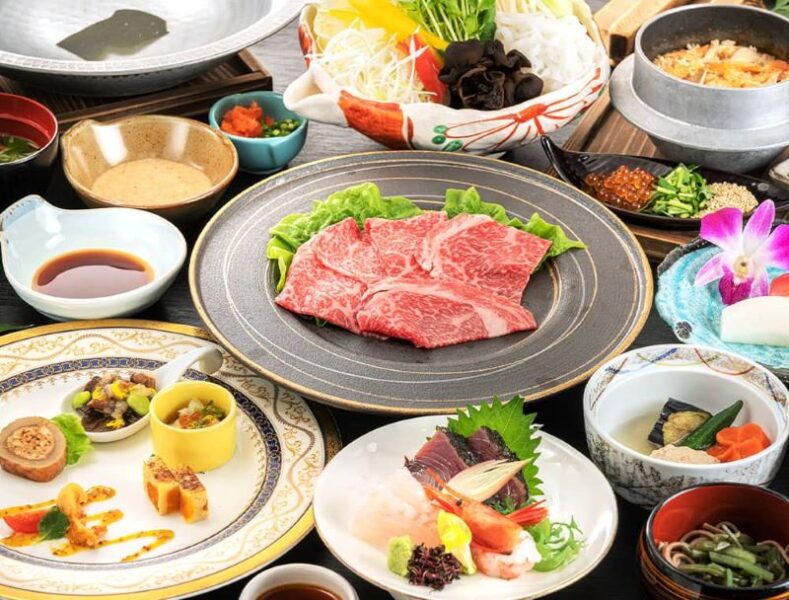 Dinner menu example from Morino Hotel official website