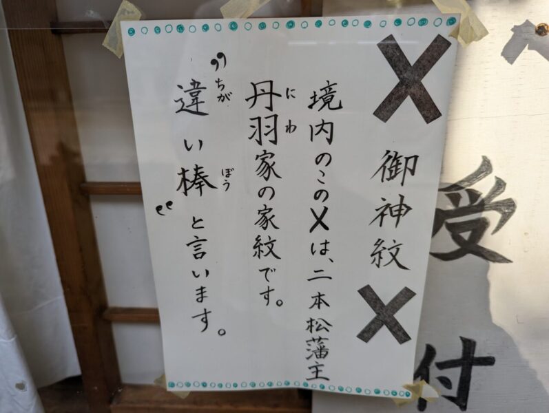 二本松神社(丹羽家徽的说明)