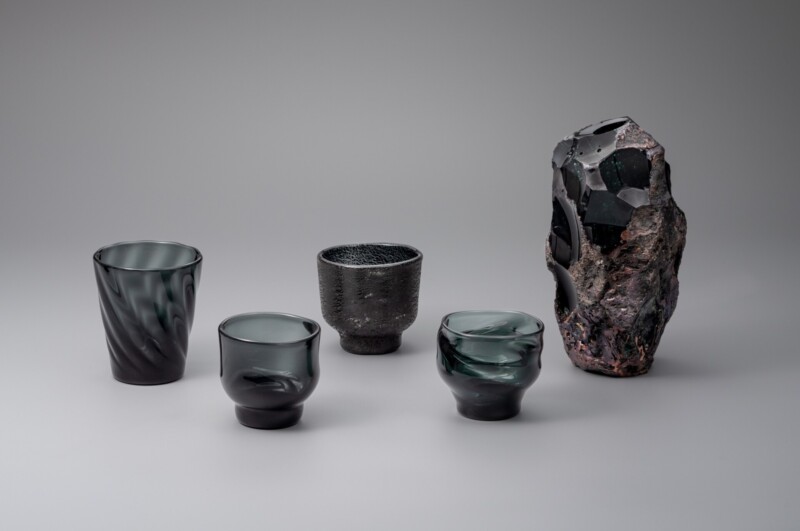 Automobile waste upcycled glass products