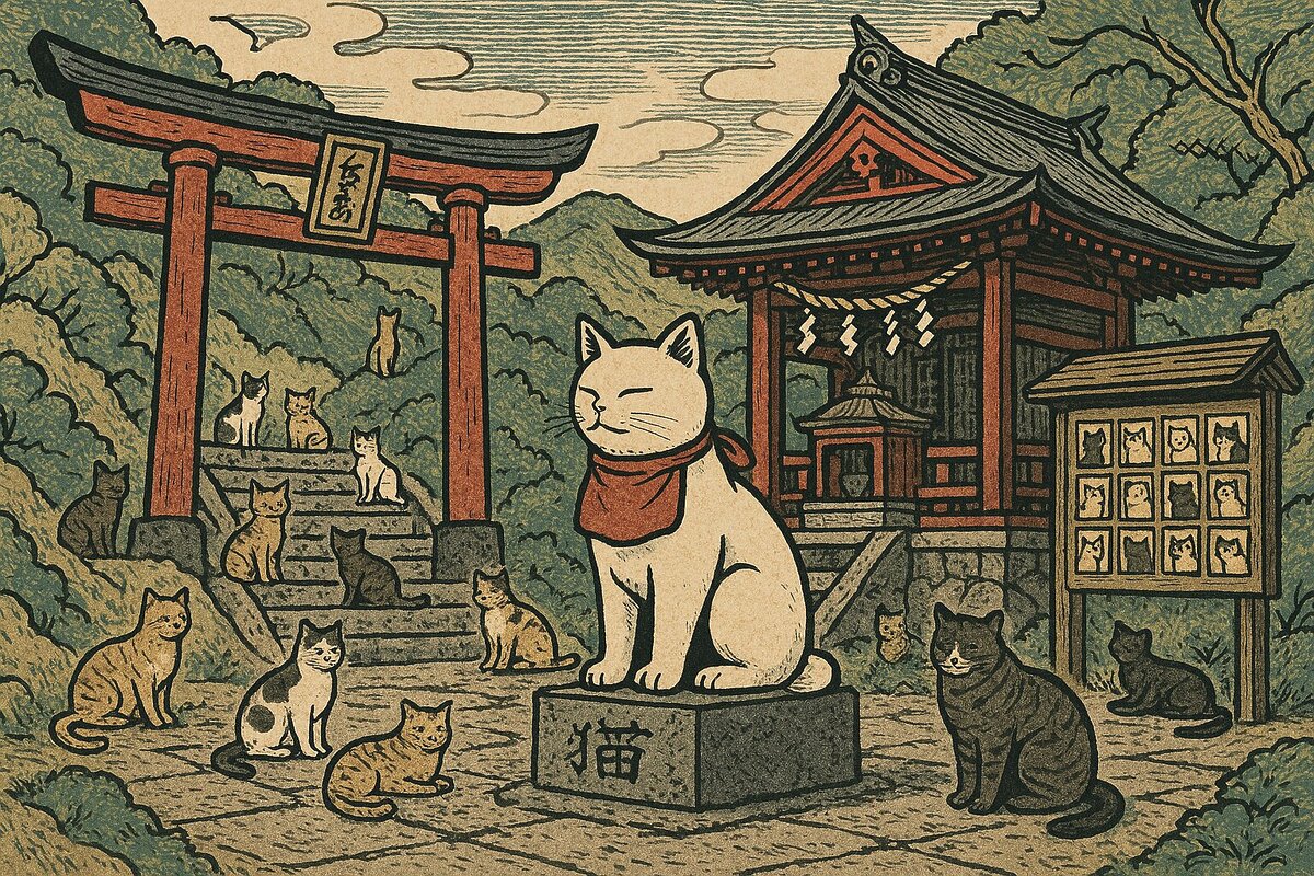 Illustration de chat inari