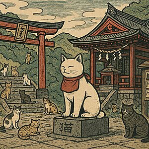 Ilustración de Cat Inari