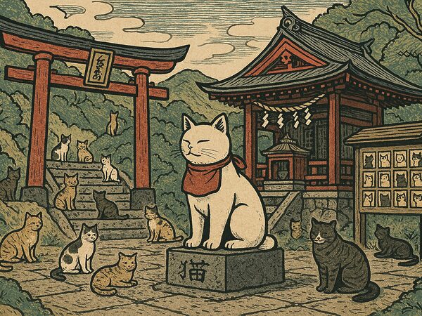 ねこ稲荷のイラスト