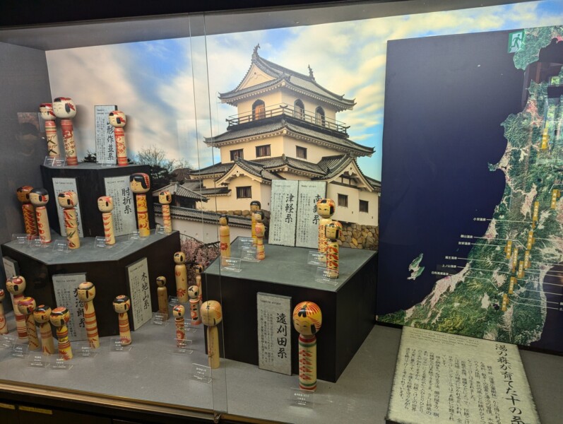 弥治郎こけし村|系統別のこけし展示