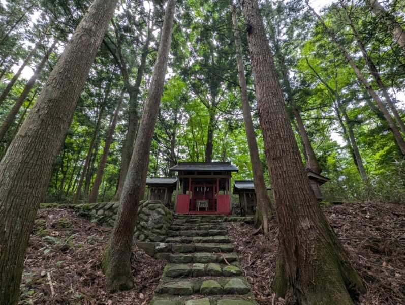 Main shrine of Koretaka Shrine in Shinchi village