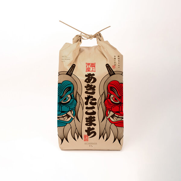 "Akitakomachi de la ville de Katakami" avec motif "Namahage"