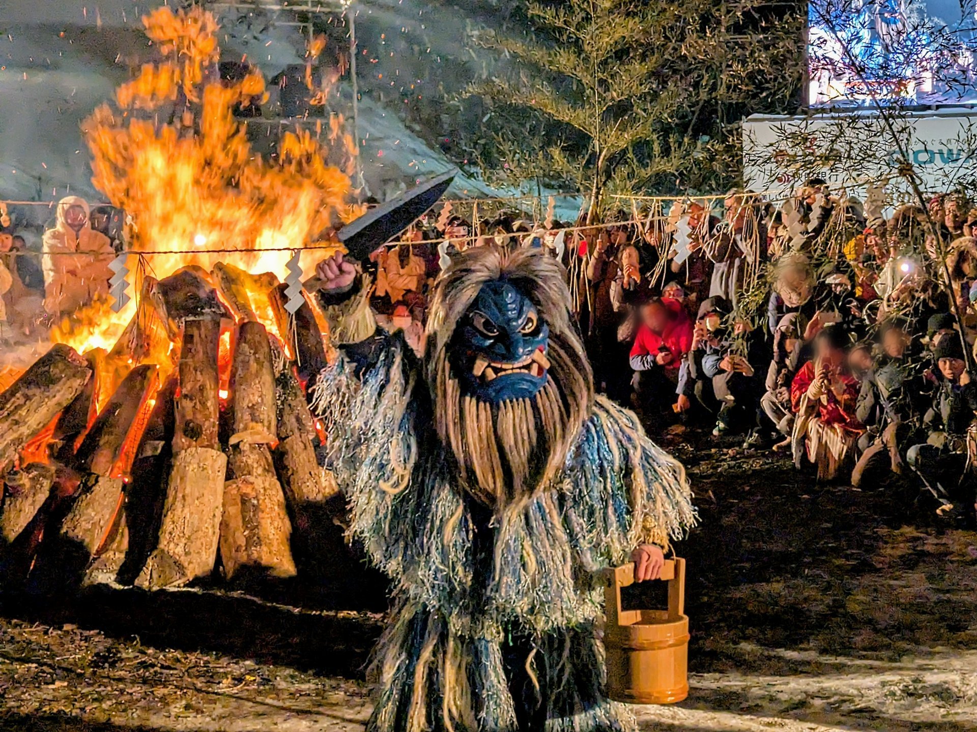 男鹿 なまはげ柴灯まつり 壁掛け 置物 飾り パネル 竿灯祭り