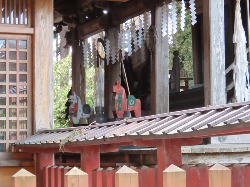 The red and white Hachiman horses of Kushibiki Hachiman Shrine