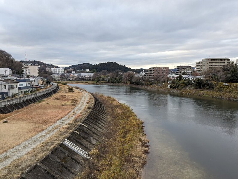 从Atago Ohashi Bridge看到的Hirose河