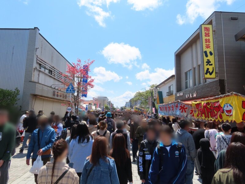 People coming out of the Hatsugo Festival