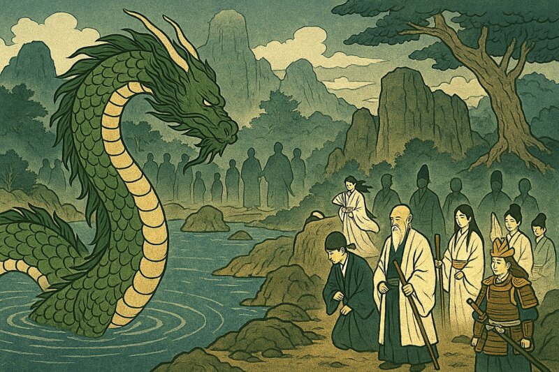 Encounter between the Dragon and the Gods – Tohoku Rokken Trivia Media NEFT The Legend of Three Lakes - Hachirotaro and the 43 Gods of Deer Antler