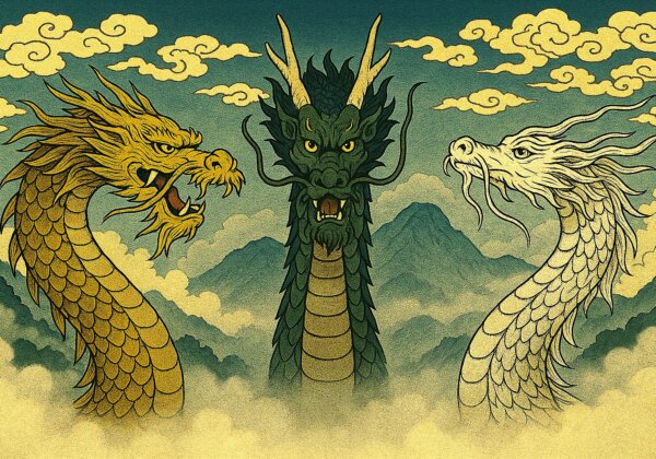 Tres dragones de la leyenda de los tres lagos