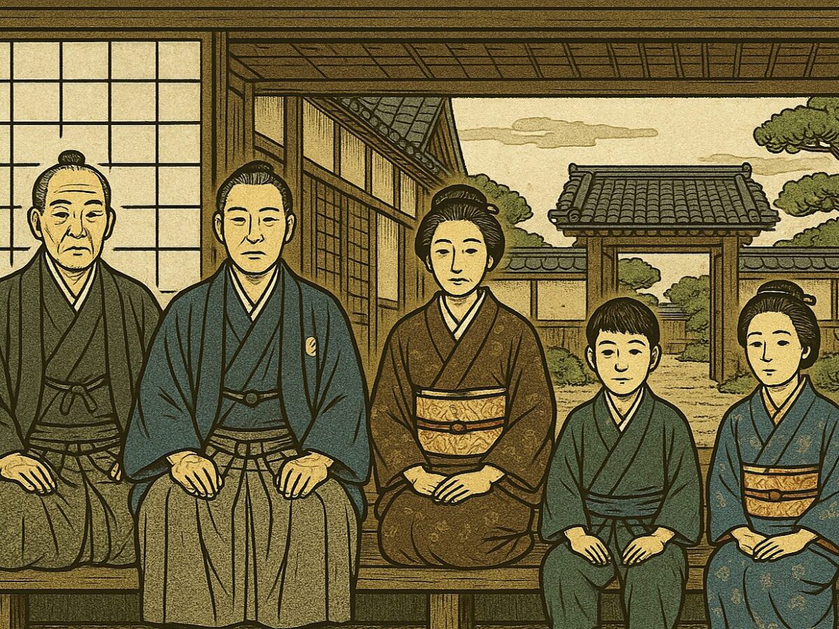 明治時代初期の家族肖像