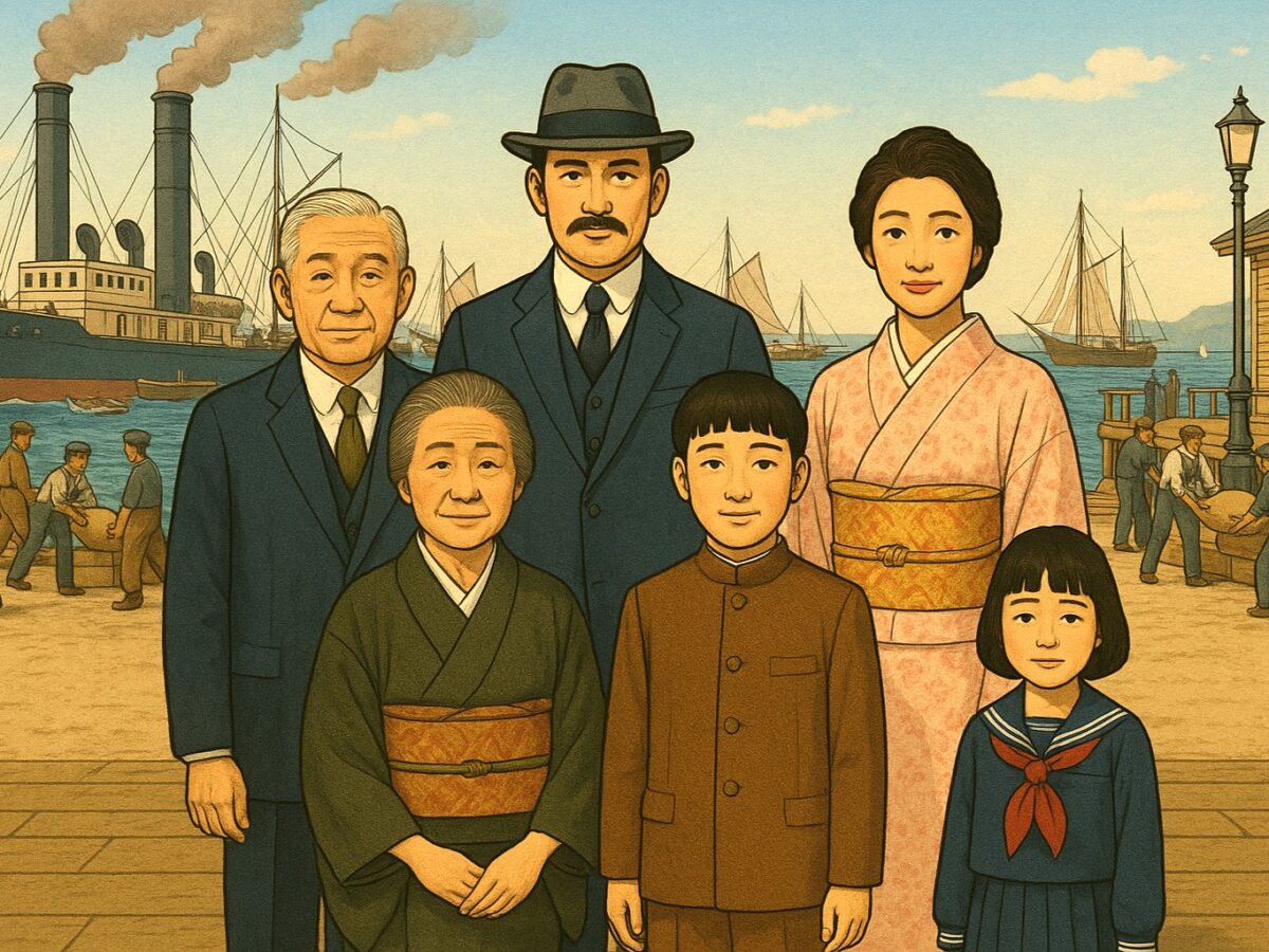Retrato de familia del puerto
