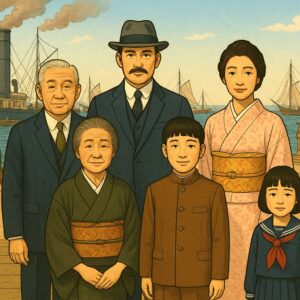 Retrato de familia del puerto
