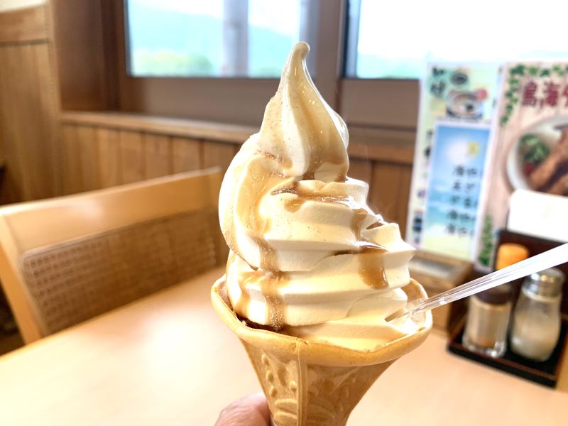 Crème glacée molle au caramel de sarrasin