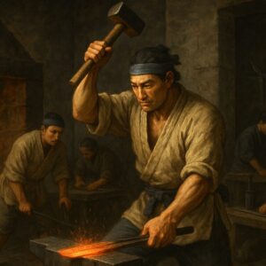 舞草鍛冶の刀工（イメージ）