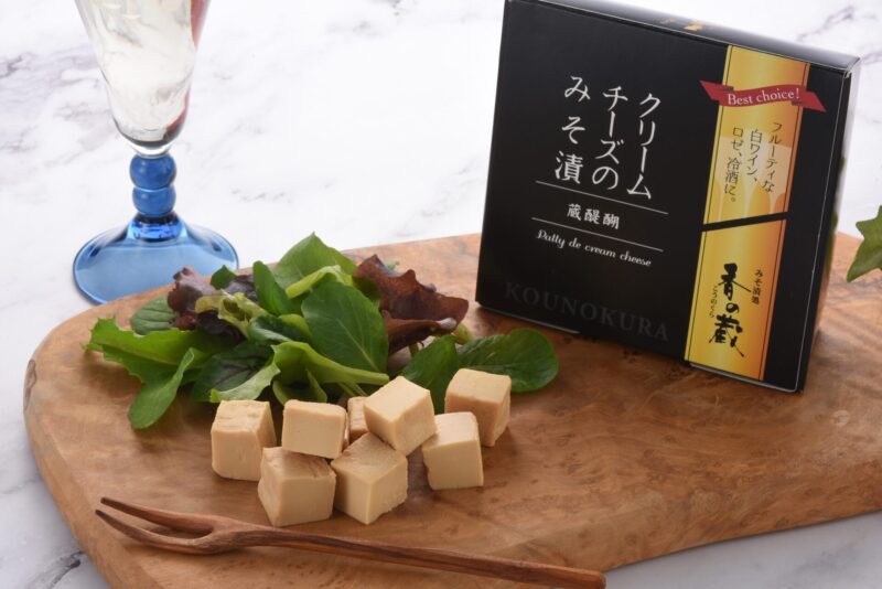 Queso crema encurtido en miso