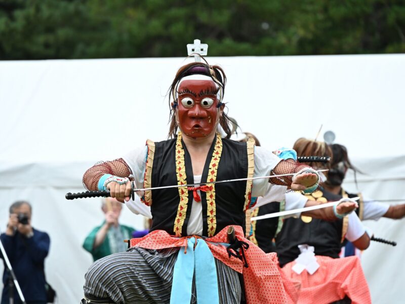 河边鹿舞和剑舞(仙台市青叶区)——2025年秋日祭