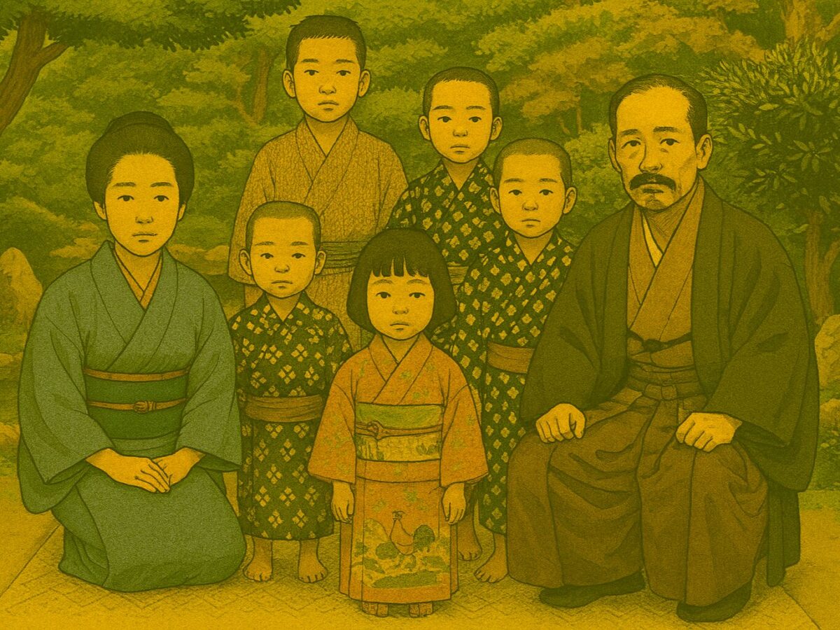 전통적인 가족의 초상화