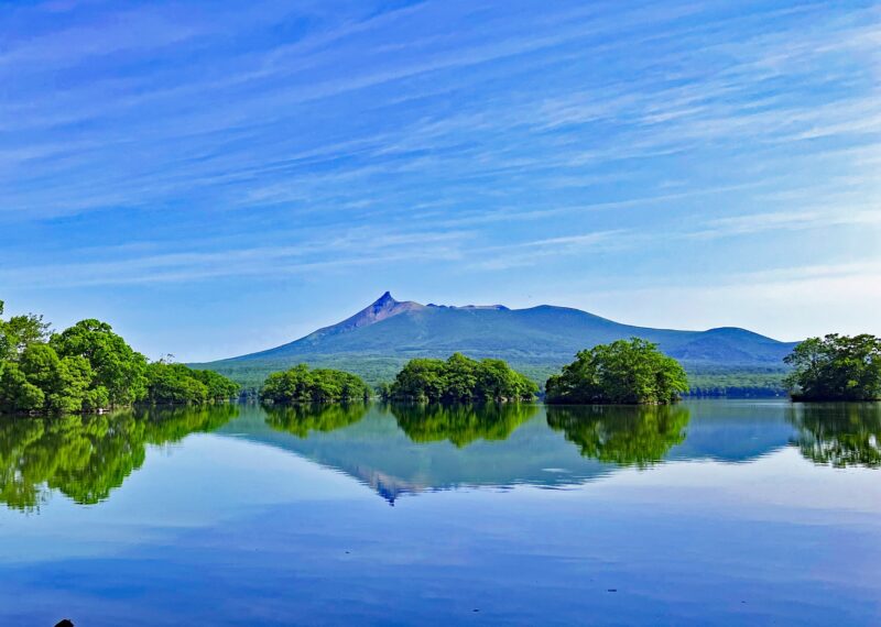 Mount Komagatake seen from Onuma Park in Nanae Town