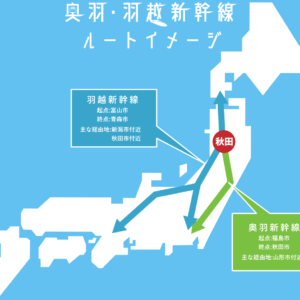 奥羽・羽越新幹線ルートイメージ