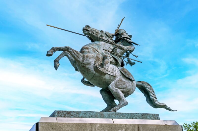 카스미 공원의 최상 요시코상(야마가타현 야마가타시)