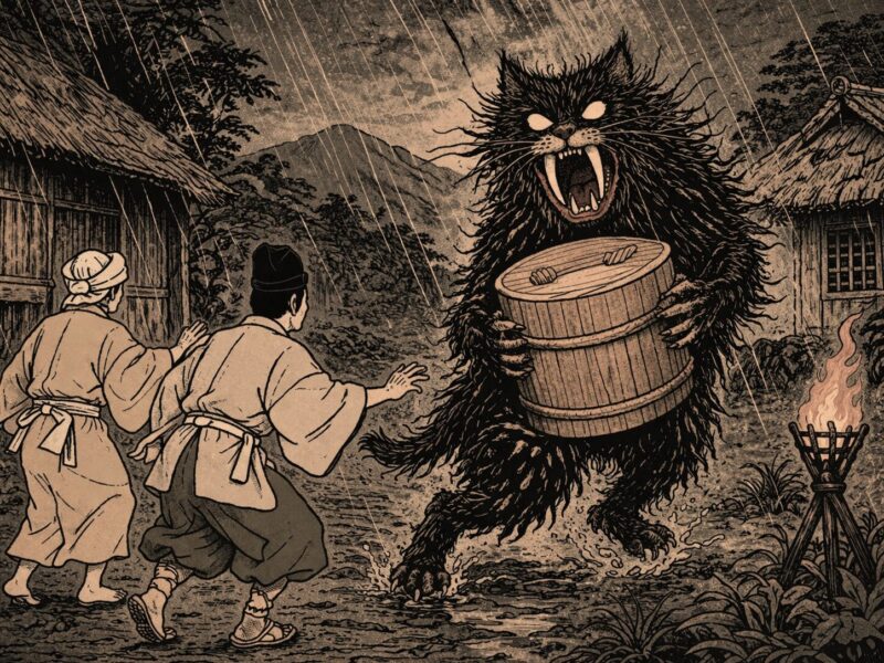 The "Kasha Cat" that steals the corpses of the dead