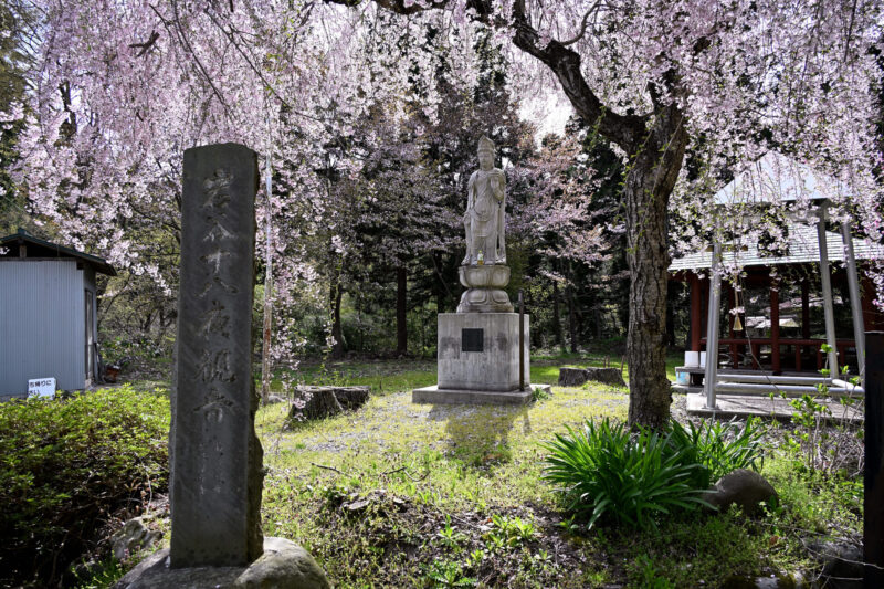The statue of the Holy Kannon Bodhisattva at Iwatani Juhachiya Kannon-do
