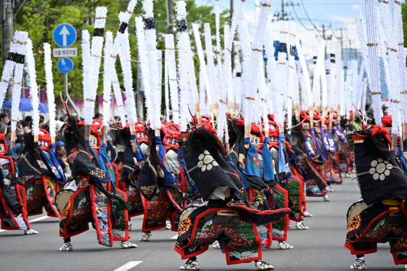 2026.05.04 Hyakushika mass dance at Esashi Jinku Festival