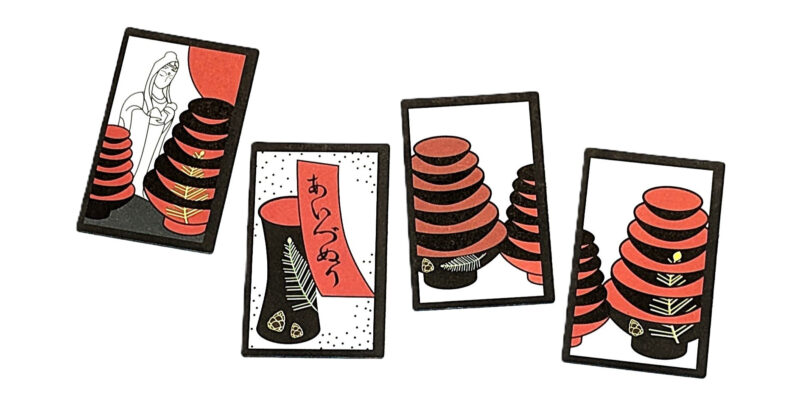 Aizu Hanafuda (January: Kannon on lacquerware)