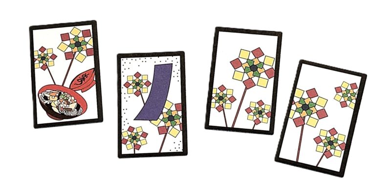 Aizu Hanafuda (September: Pinwheel and Dewdrop)